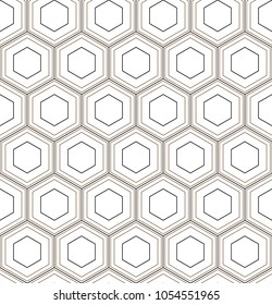 Vector seamless geometric pattern. Classic Chinese ancient ornament adapted to modern trends. Fully editable linear background with clipping mask, you can change thickness of lines, color, composition