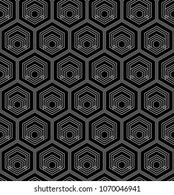 Vector seamless geometric pattern. Classic Chinese ancient ornament adapted to modern trends. Fully editable linear background with clipping mask, you can change thickness of lines, color, composition