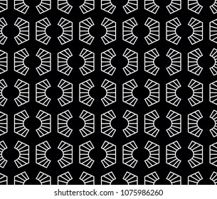 Vector seamless geometric pattern. Classic Chinese ancient ornament adapted to modern trends. Fully editable linear background with clipping mask, you can change thickness of lines, color, composition