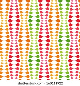 Vector seamless geometric pattern with colored barbells shapes