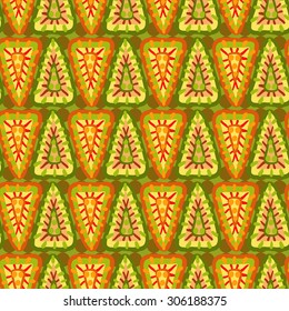 Vector seamless geometric pattern of colorful triangle 