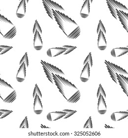Vector seamless geometric pattern in a contrasting black and white tones.  Monochrome background of multidirectional arrows.