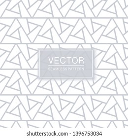 Vector seamless geometric pattern - creative triangle white and grey texture. Decorative monochrome background
