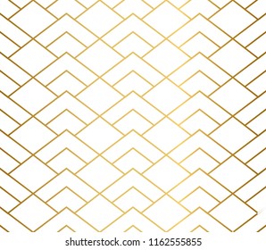 Vector seamless geometric pattern. Gold linear pattern. Wallpapers for your design. 