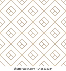 Vector seamless geometric pattern. Gold linear pattern. Wallpapers for your design.