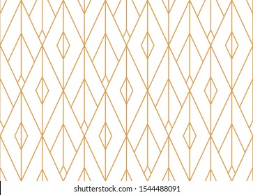 Vector seamless geometric pattern. Gold linear pattern. Wallpapers for your design.