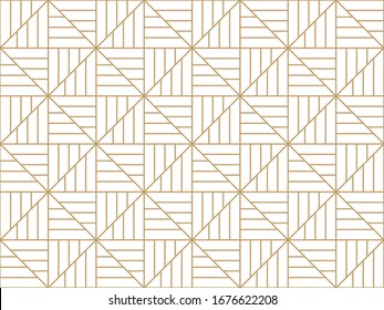 Vector seamless geometric pattern. Gold linear pattern. Wallpapers for your design.