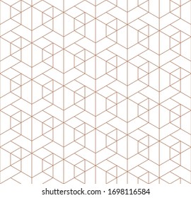 Vector seamless geometric pattern. Gold linear pattern. Wallpapers for your design.