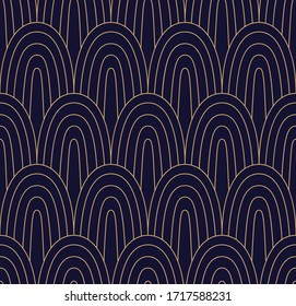 Vector seamless geometric pattern. Gold linear pattern. Wallpapers for your design. 