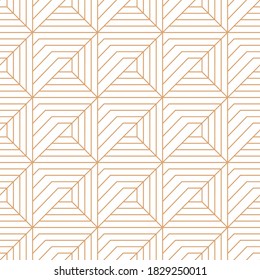 Vector seamless geometric pattern. Gold linear pattern. Wallpapers for your design.