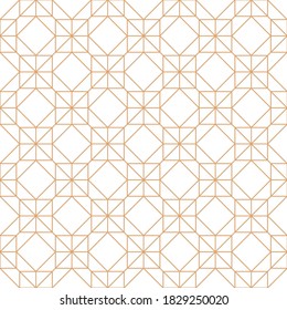 Vector seamless geometric pattern. Gold linear pattern. Wallpapers for your design.