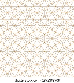 Vector seamless geometric pattern. Gold linear pattern. Wallpapers for your design.