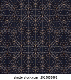 Vector seamless geometric pattern. Gold linear pattern. Wallpapers for your design.