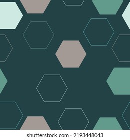 Vector seamless geometric pattern with gold foil outline and colorful pastel watercolor polygons on white. Modern hexagon tile abstract background  Honeycomb shapes mosaic backdrop.