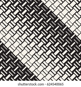 Vector Seamless Geometric Pattern. Halftone gradient stylish color transition. Woven Lines Simple Lattice