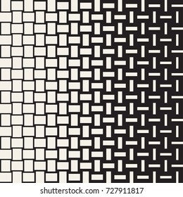 Vector Seamless Geometric Pattern. Halftone gradient color transition. Woven Lines Simple Lattice