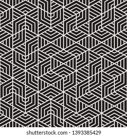 Vector seamless geometric pattern. Irregular linear abstract grid. Composition from randomly disposed stripes.