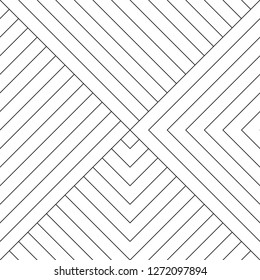 Vector seamless geometric pattern. Modern stylish background  with monochrome lines. Simple graphic design.