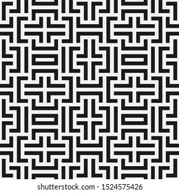 Vector seamless geometric pattern. Modern techno texture. Repeating abstract digital background with creative shapes.