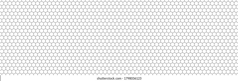 Vector Seamless Geometric Pattern. Modern Thin Hexagon Grid Texture. EPS 10