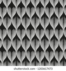 Vector seamless geometric pattern with petals.Modern stylish texture
