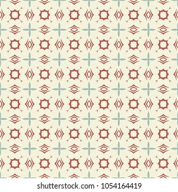 Vector seamless geometric pattern with repeating texture for textile fabric or paper print. Colorful graphic background. Tribal ethnic ornament, design for book cover, invitation card design