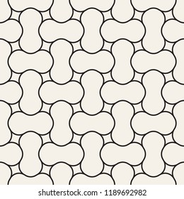 Vector seamless geometric pattern. Simple abstract lines lattice. Repeating elements stylish background tiling 
