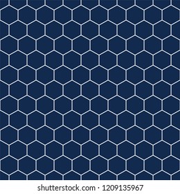 Vector seamless geometric pattern - simple design, decorative hexagon texture
