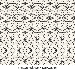 Vector seamless geometric pattern. Simple abstract lines lattice. Repeating elements stylish background tiling