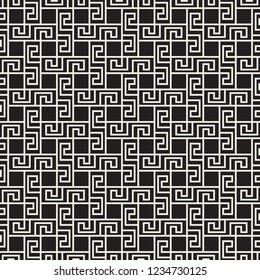 Vector seamless geometric pattern. Simple abstract lines lattice. Repeating elements stylish background tiling 