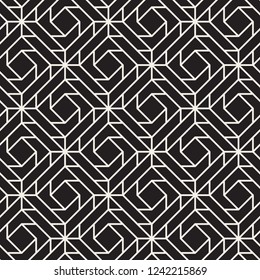 Vector seamless geometric pattern. Simple abstract lines lattice. Repeating thin lines background texture.