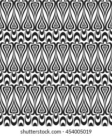 Vector seamless geometric pattern. Geometric simple print. Vector repeating texture.Black and white