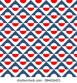 Vector seamless geometric pattern with squares and circles
