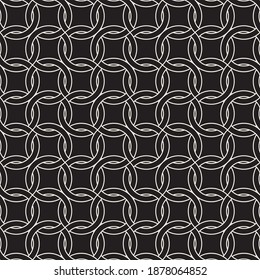 Vector seamless geometric pattern. Stylish abstract decorative background. Repeating interwoven chain lines design.