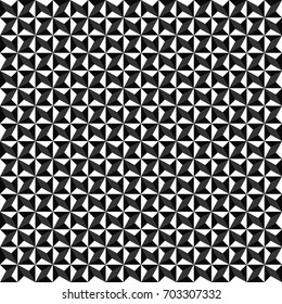 Vector seamless geometric pattern. Texture of triangles. Black-and-white background. Monochrome design. Vector EPS10