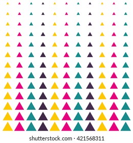 Vector seamless geometric pattern with triangles