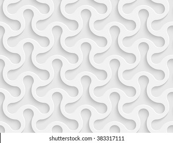 Vector seamless geometric pattern with triangular molecular shapes.
