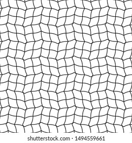 Vector seamless geometric pattern.Modern stylish background  with crossing monochrome lines.Simple graphic design.