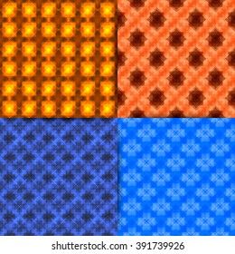 Vector seamless geometric patterns.