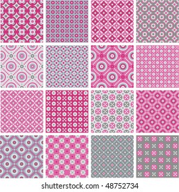 Vector seamless geometric patterns