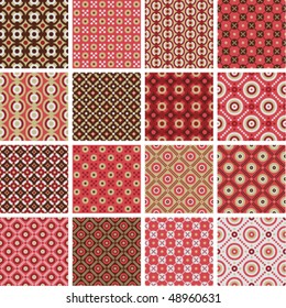 Vector seamless geometric patterns