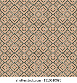 Vector Seamless Geometric Patterns In Pastel Colors. Endless Texture Can Be Used For Paper Or Scrapbooking. Brown green color.