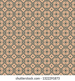 Vector Seamless Geometric Patterns In Pastel Colors. Endless Texture Can Be Used For Paper Or Scrapbooking. Brown green color.