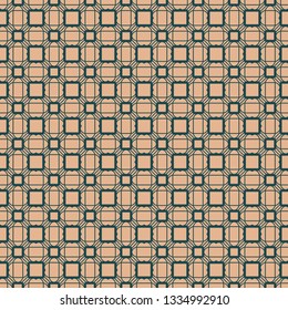 Vector Seamless Geometric Patterns In Pastel Colors. Endless Texture Can Be Used For Paper Or Scrapbooking. Brown green color.