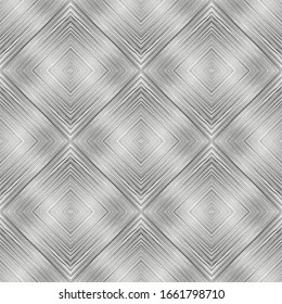 Vector seamless geometric pattern.Unusual background  with monochrome weave lines in vintage style.Creative graphic design.