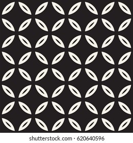 Vector Seamless Geometric Rounded Lines Pattern. Abstract Geometric Background Design