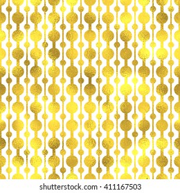 Vector seamless geometric textured golden pattern background