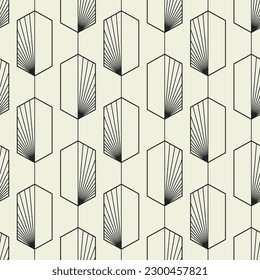 Vector seamless geometric tile pattern - beige and white design. Endless ornamental monochrome print. Repeatable minimalistic textile background