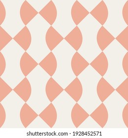 Vector seamless geometric vintage pattern. Abstract retro background design. Simple monochrome repeating elements.