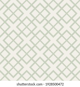 Vector seamless geometric vintage pattern. Abstract retro background design. Simple monochrome repeating rectangles and crossing lines.